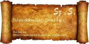 Szerdahelyi Stella névjegykártya
